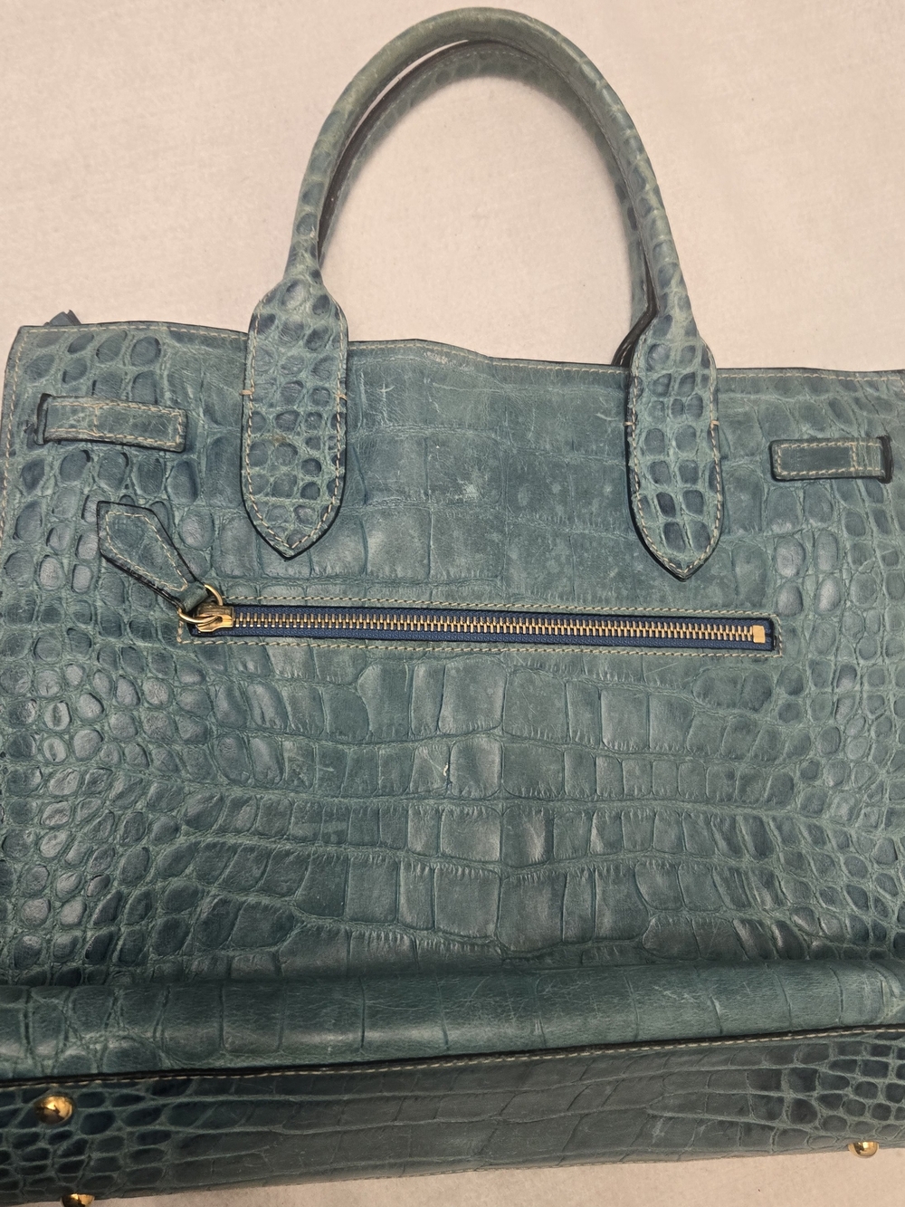 Dooney Bourke Croc-Embossed Tote Bag with Top Handles - Picture 10 of 15